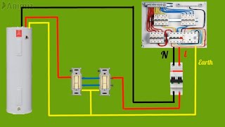 WATER HEATER CONNECTION FOR HOME FROM 2 PLACE USING 3 WAY SWITCH