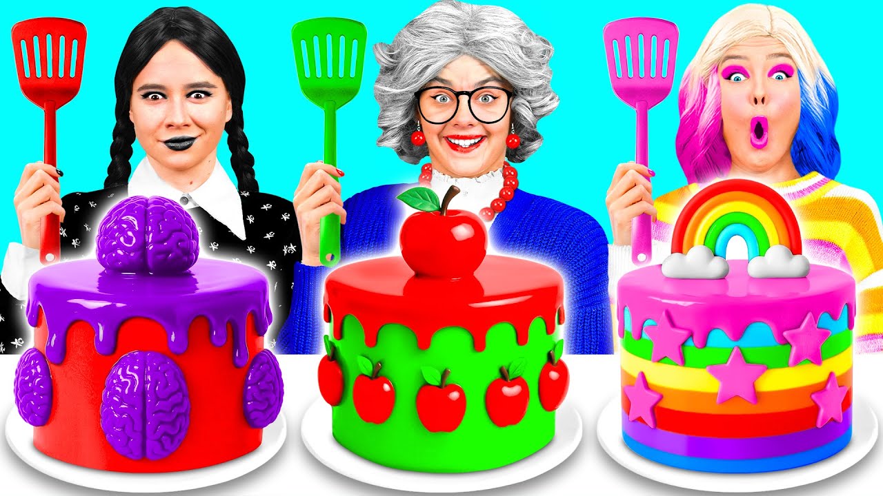 Wednesday vs おばあちゃんの料理チャレンジ | 素晴らしいらしい食べ物のハック BaRaDa Gold Challenge