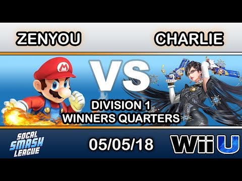 SCSL Div 1 - eM | Zenyou (Mario) Vs. Charlie (Bayonetta) Winners Quarters - Smash 4
