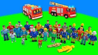 Feuerwehrmann Sam Spielzeug Unboxing: Alle Feuerwehr Figuren & Spielzeugautos für Kinder ausgepackt