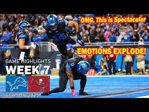 Tampa Bay Buccaneers vs. Detroit Lions Full Highlights | Week7 NFL Season 2025