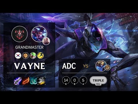 Vayne ADC vs Ezreal - KR Grandmaster Patch 10.11