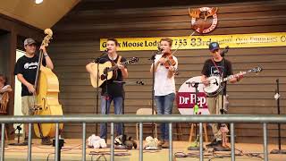 Presley Barker, Carson Peters in "Amateur Bluegrass Band" in Kids Band Contest Galax 2018
