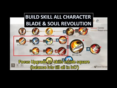 Build Skill Force Master, KungFu Master, and BladeMaster Blade & Soul Revolution