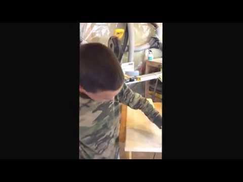 Justin finish sanding