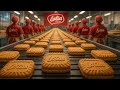 How The Lotus Biscoff Cookie Is Made Process Of Making 7 000 Cookies Every Minute