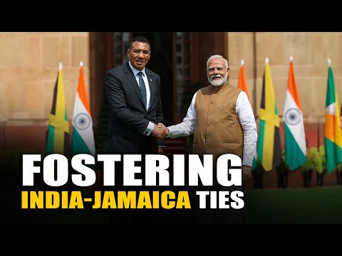 Indian PM Modi holds bilateral talks with Jamaican counterpart Andrew Holness