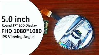 5inch 1080*1080 Round TFT LCD Display IPS MIPI DSI Circular LCD Module Color Screen Circle TFT Panel
