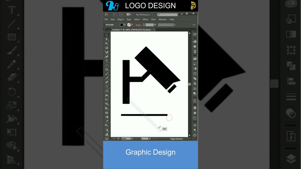CCTV Vector Design Illustrator Tutorial #shorts