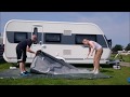 Wohnwagen Vorzelt Aufbau in Schillig von Wohnwagen Vorzelt Aufbau in Schillig von