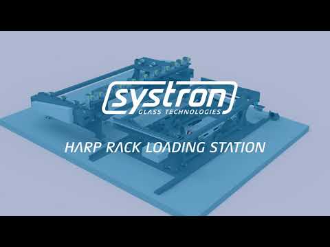 systron Mobile Harp Rack Loading/Unloading Station for Vertical Glass Processing Centres