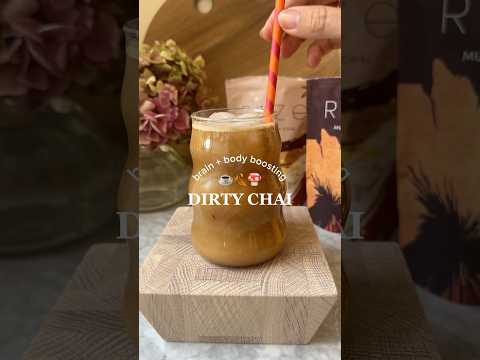 You need to try this ultimate Dirty Chai recipe using Mushroom Coffee & Mushroom Chai! ☕️🍂