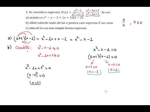 Exercitii rezolvate - Expresii algebrice, clasa a VIII-a