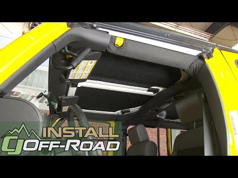 Jeep Wrangler DEI Boom Mat Sound Deadening Headliner Black Hardtop 4-Door 2007-2010 Installation