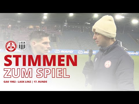 Reactions to the match: GAK 1902 - LASK Linz | Matchday 17 ADMIRAL Bundesliga
