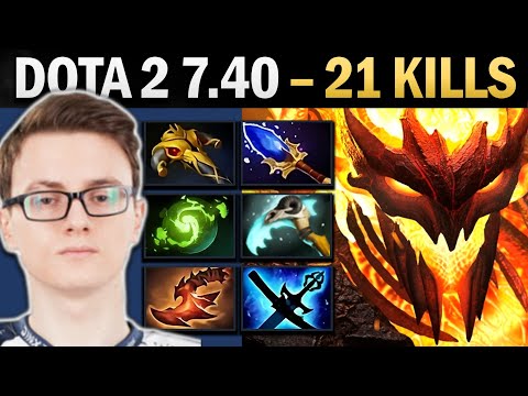 Shadow Fiend Pro Carry with 21 Kills and Scythe - Dota Gameplay