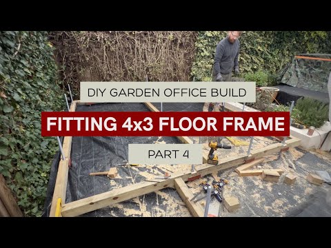 DIY Solo Garden office build, Part 4 - Fitting the 4x3 floor frame