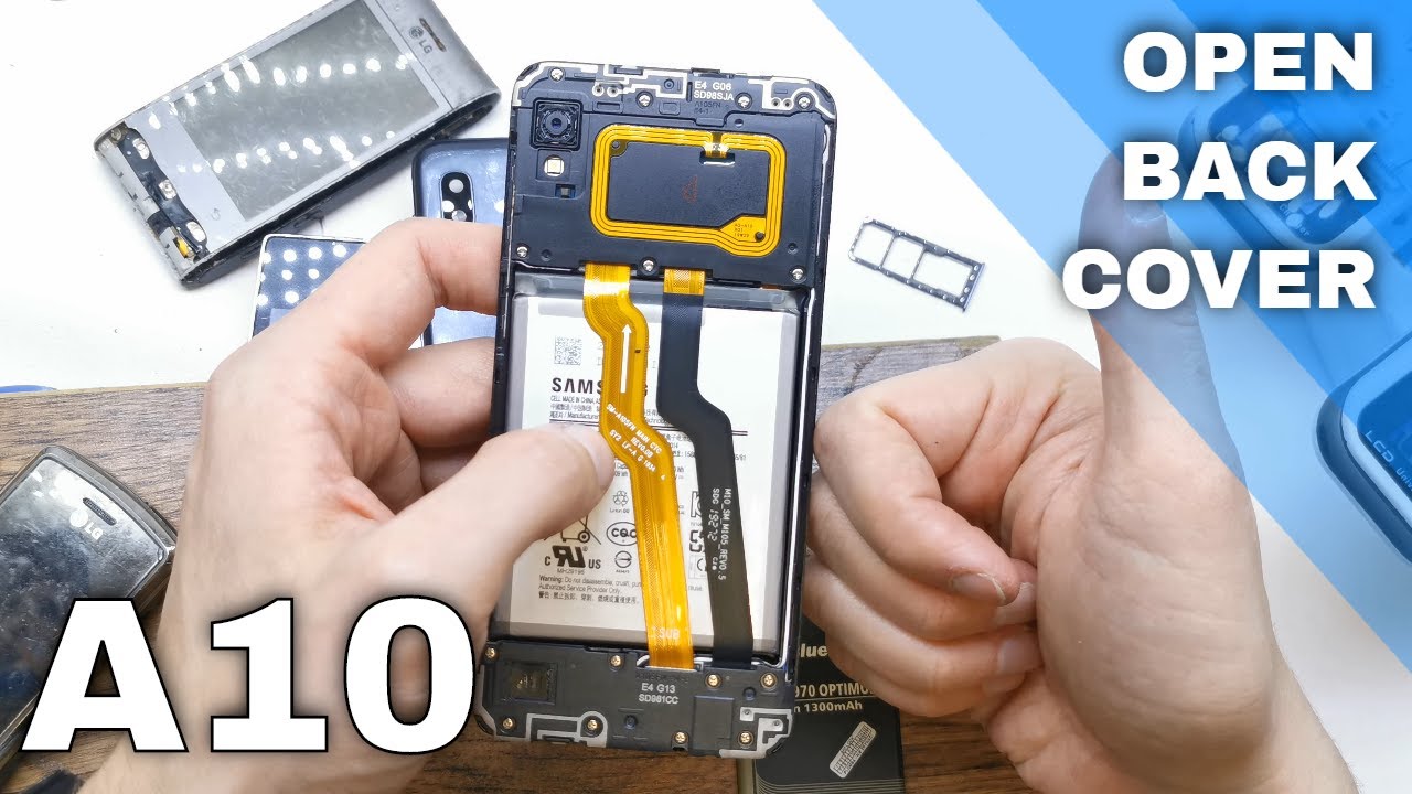 How To Open back cover Samsung A10 - change battery and more