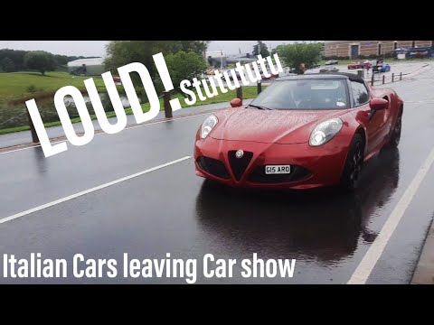 Italian Cars Leaving Car Show Compilation