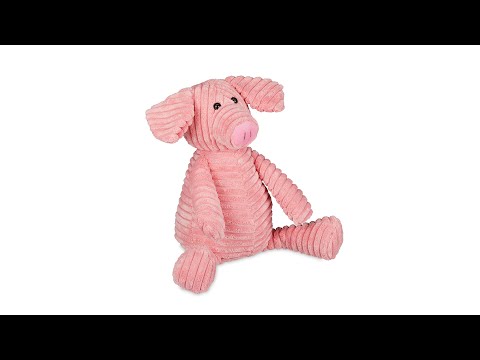 Türstopper Schwein sitzend Pink - Naturfaser - Textil - 25 x 26 x 15 cm