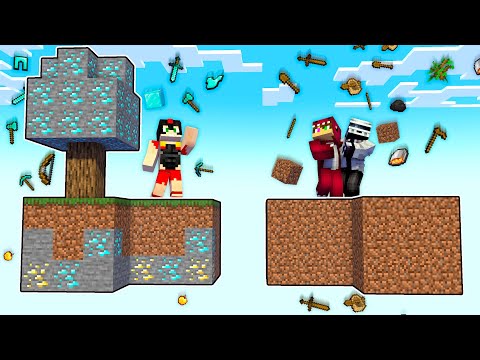 Minecraft SKYBLOCK but THINGS FALL from the SKY 😂 SKYBLOCK NOOB VS PRO