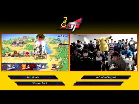 2GGT: ESAM Saga - ZeRo/ESAM (Red) Vs. Mr. ConCon/Angbad (Blue) Winners Semi - Smash Wii U