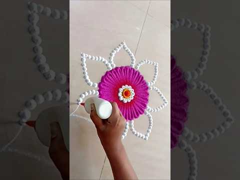 rangoli design simple and beautiful #rangoli #muggulu
