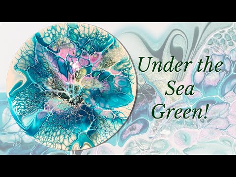 #228 Under The Sea Green! GORGEOUS Bloom Triptych!