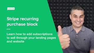 Stripe recurring purchase block - How to sell subscriptions online through your website