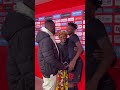 Bayern Leverkusen striker, Victor Boniface introduces his grandmother to his teammates