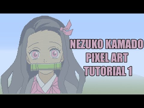 PhoenixDeath Gaming - Minecraft Nezuko Kamado Pixel Art Tutorial 1 (Demon Slayer /Kimetsu no Yaiba)