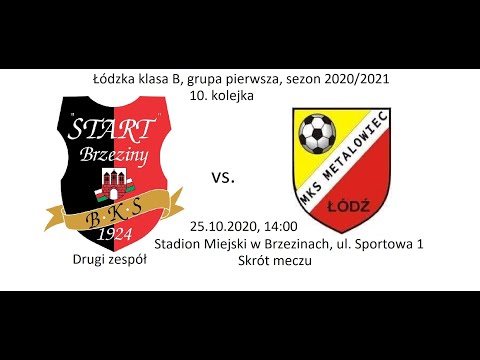 25.10.2020, grupa pierwsza łódzkiej klasy B - Start II Brzeziny - Metalowiec Łódź 6:2 (skrót meczu)