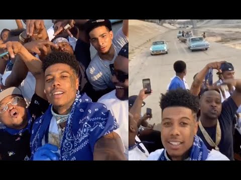 Blueface Throws Parade For All The Crips From School Yard At Same Spot In GTA San Andreas Game