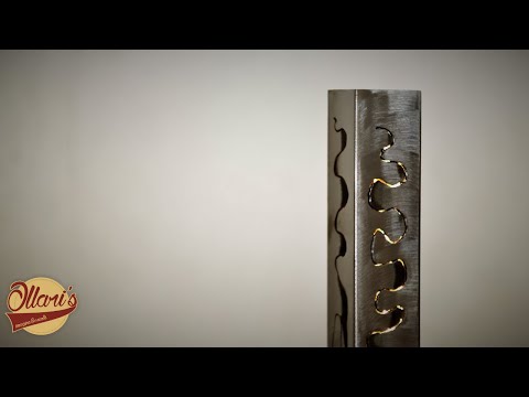 Making a floor standing led lamp from scrap steel