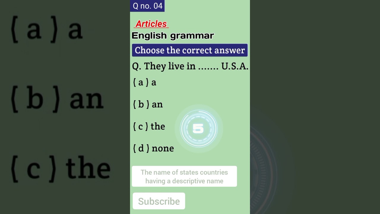 USE OF ARTICLE THE 🌎 #shorts