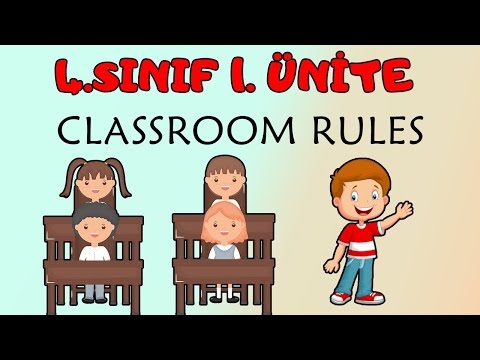 4.SINIF İNGİLİZCE 1.ÜNİTE CLASSROOM RULES KELİMELERİ VE KONU ANLATIMI | SINIF KURALLARI