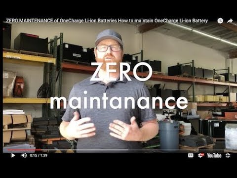 How to Maintain OneCharge Li-ion Batteries Video Poster