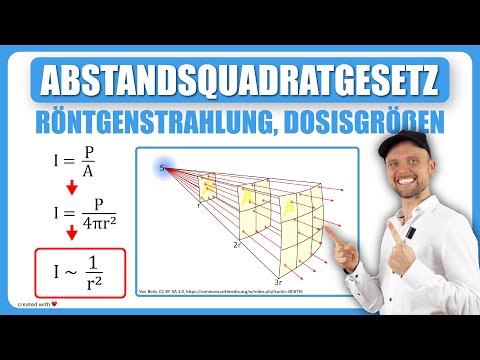 Abstandsquadratgesetz - Röntgenstrahlung, Dosisgrößen (+ Physikum⚕️ Altfrage)