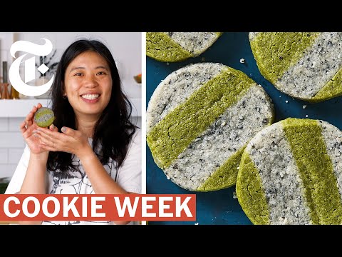 Matcha and Black Sesame Shortbread