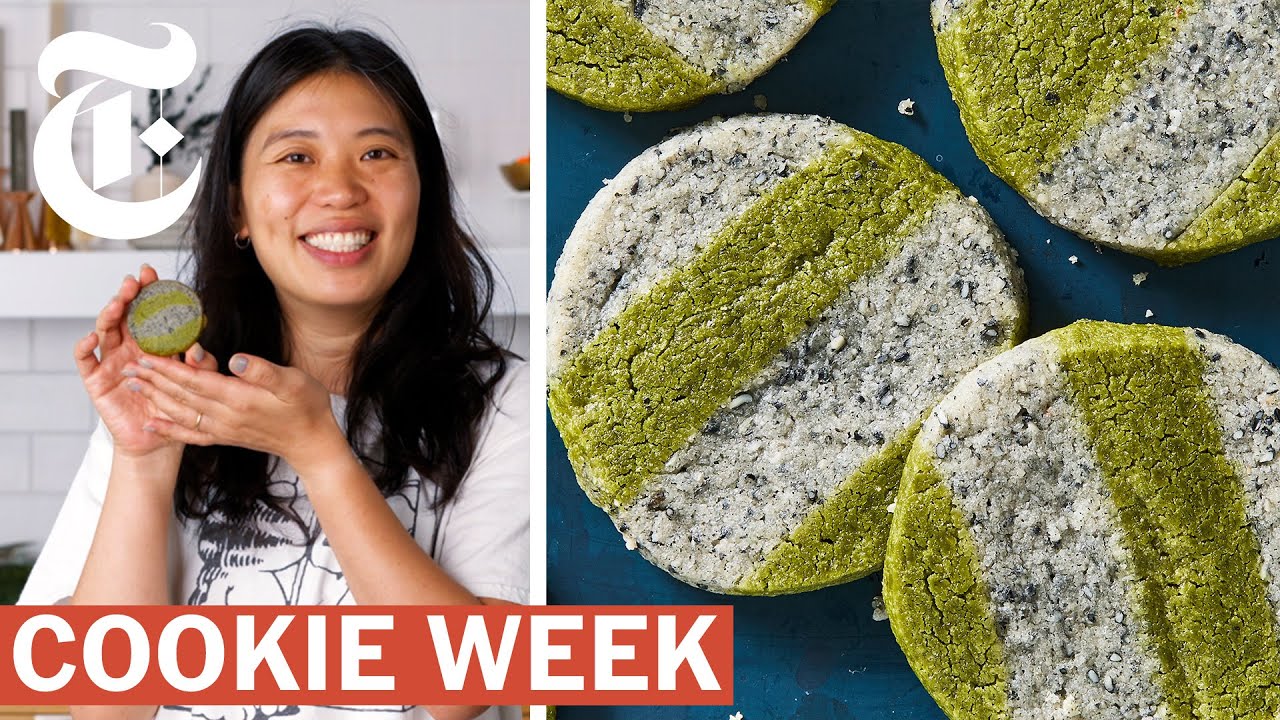 Matcha and Black Sesame Shortbread
