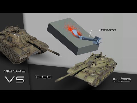 T-55 Vs M60A3 | 100mm 3BM20 APFSDS Armour Piercing Simulation