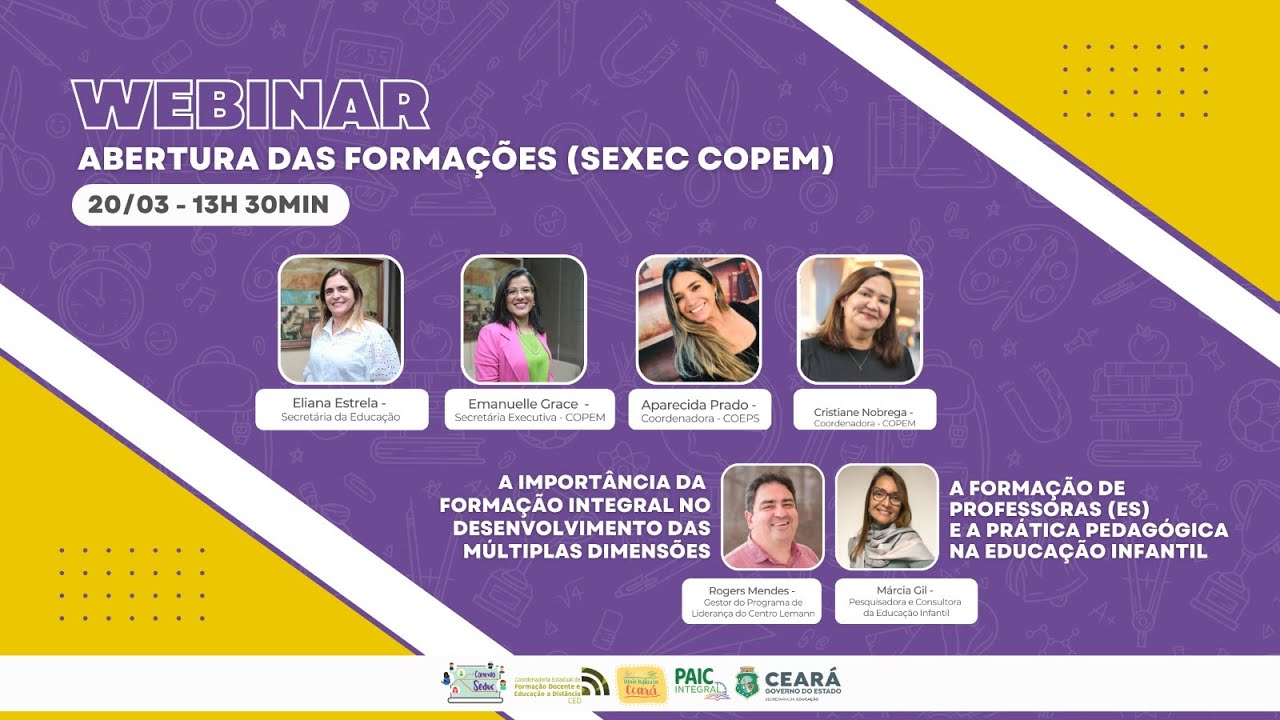 Webinar de Abertura das Formações SEXEC COPEM