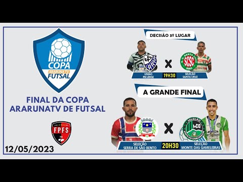 FINAL da Copa ArarunaTV de Futsal 2023 - Sel. Serra de São Bento X Sel. Monte das Gameleiras - 12/05