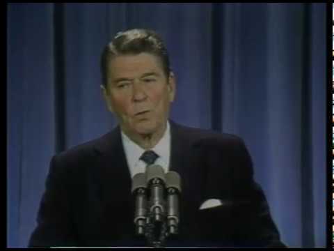 President Reagan’s 17th Press Conference in the East Room on May 17, 1983