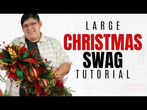 DIY Christmas Swag Tutorial | Festive Finial Ornament Swag
