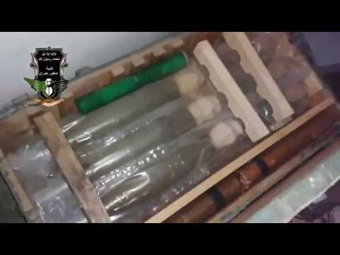 غنائم كتيبة صقور حوران من الذخائر بعد السيطرة على كتيبة الدبابات في بلدة الشيخ سعد في ريف درعا