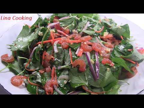 Cách làm GỎI RAU DIẾP CÁ TÔM KHÔ đơn giản mà ngon || Lina Cooking