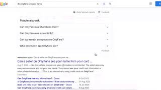 Can ONLYFANS see your name or email