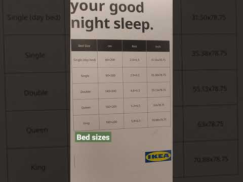 Bed sizes