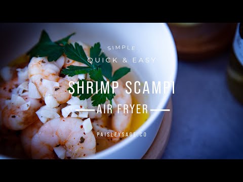 How to Make 10-Minute Shrimp Scampi in Air Fryer—AIR FRYER RECIPES | Cooking Videos | ASMR Cooking